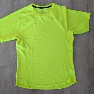 Nike DRI Fit Running Neon Volt Shirt